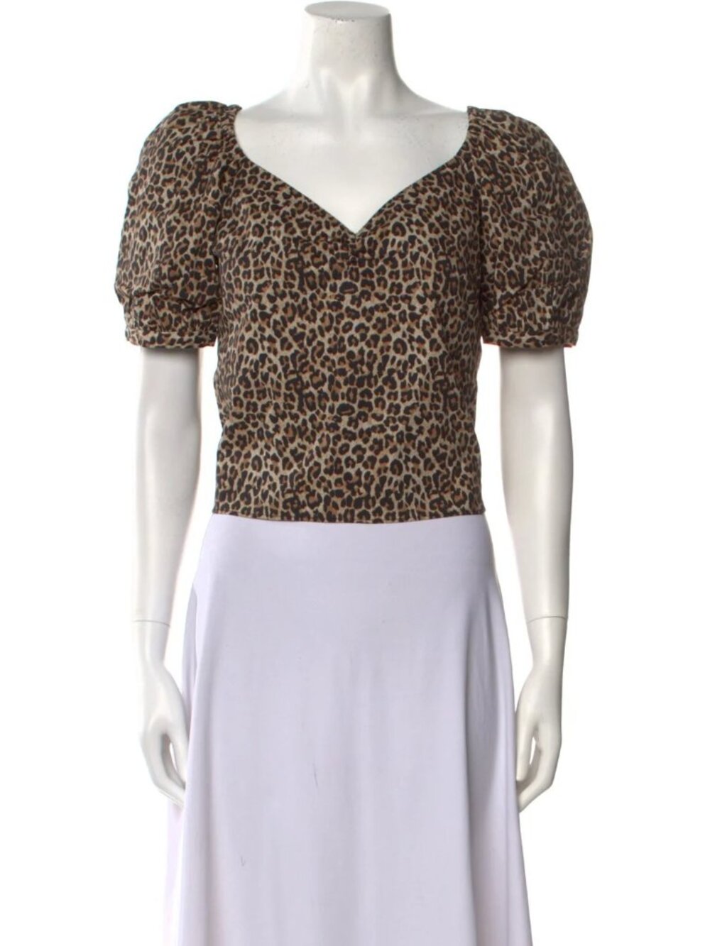 Marissa Webb Animal Print Top with V Back